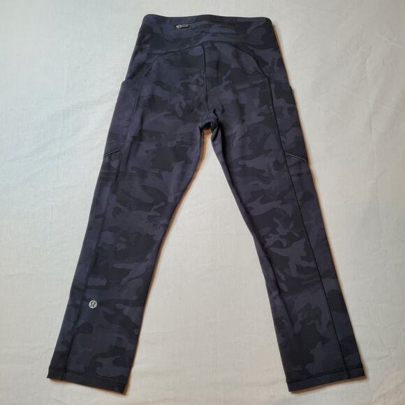 Lululemon Women's Size 4 Speed Up Crop 21" Incognito Camo Multi Grey W6AK8S - Picture 5 of 7